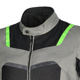 R-TECH SPIRAL MESH Moto Casacos Gelo Cinza Amarela Fluorescente - Imagem frontal superior da Casacos