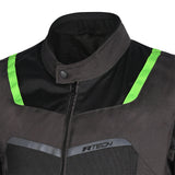 R-TECH SPIRAL MESH Moto Casacos Lama Preta Verde- Imagem frontal superior da Casacos