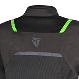 R-TECH SPIRAL MESH Moto Casacos Lama Preta Verde- Imagem parte superior costas Casacos