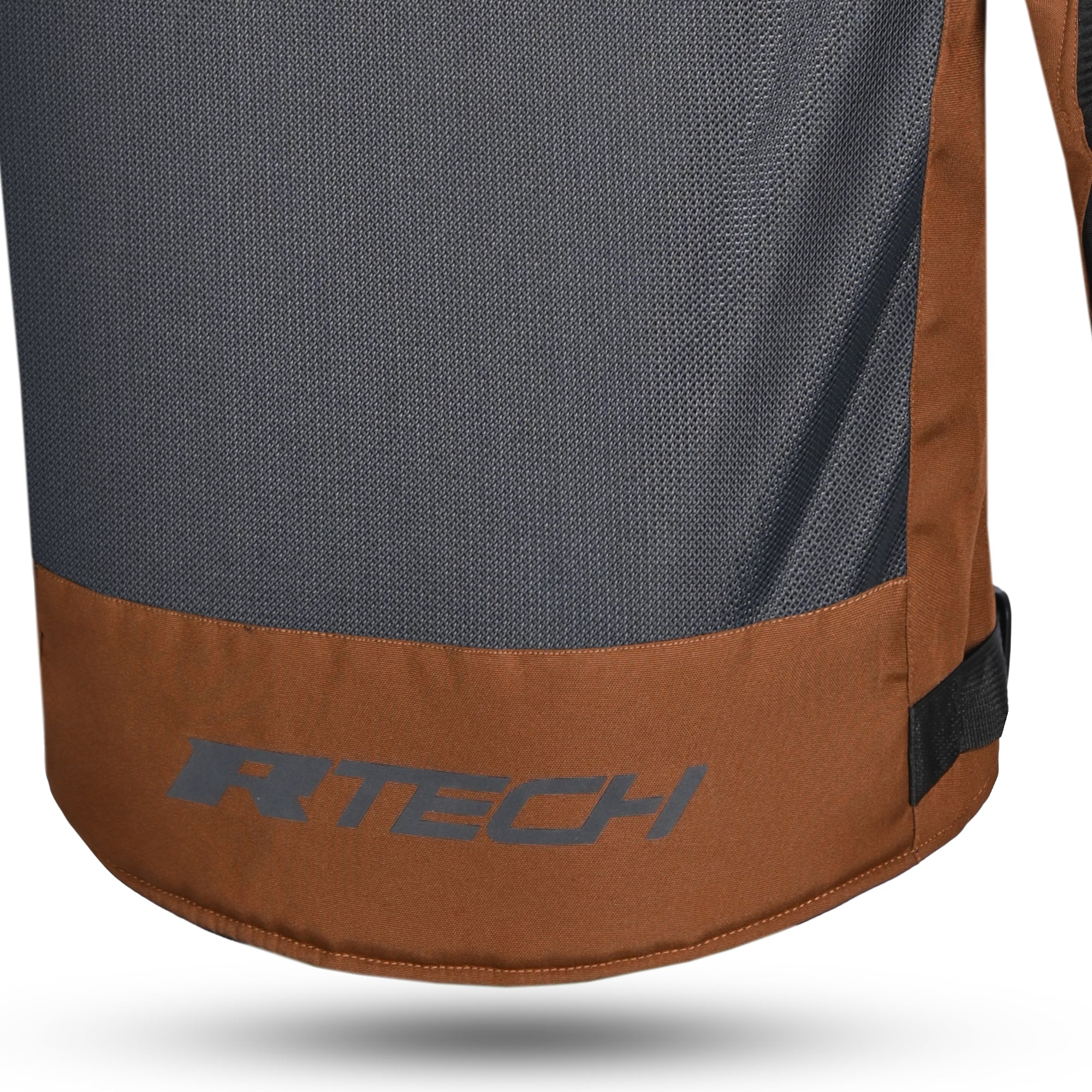 R-TECH SPIRAL MESH Moto Casacos Marrom Cinza Amarelo Fluo- Imagem central traseira da Casacos