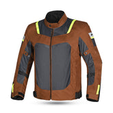 R-TECH SPIRAL MESH Motorcycle Jackets Brown Gray Yellow Fluorescent – Maximomoto PT