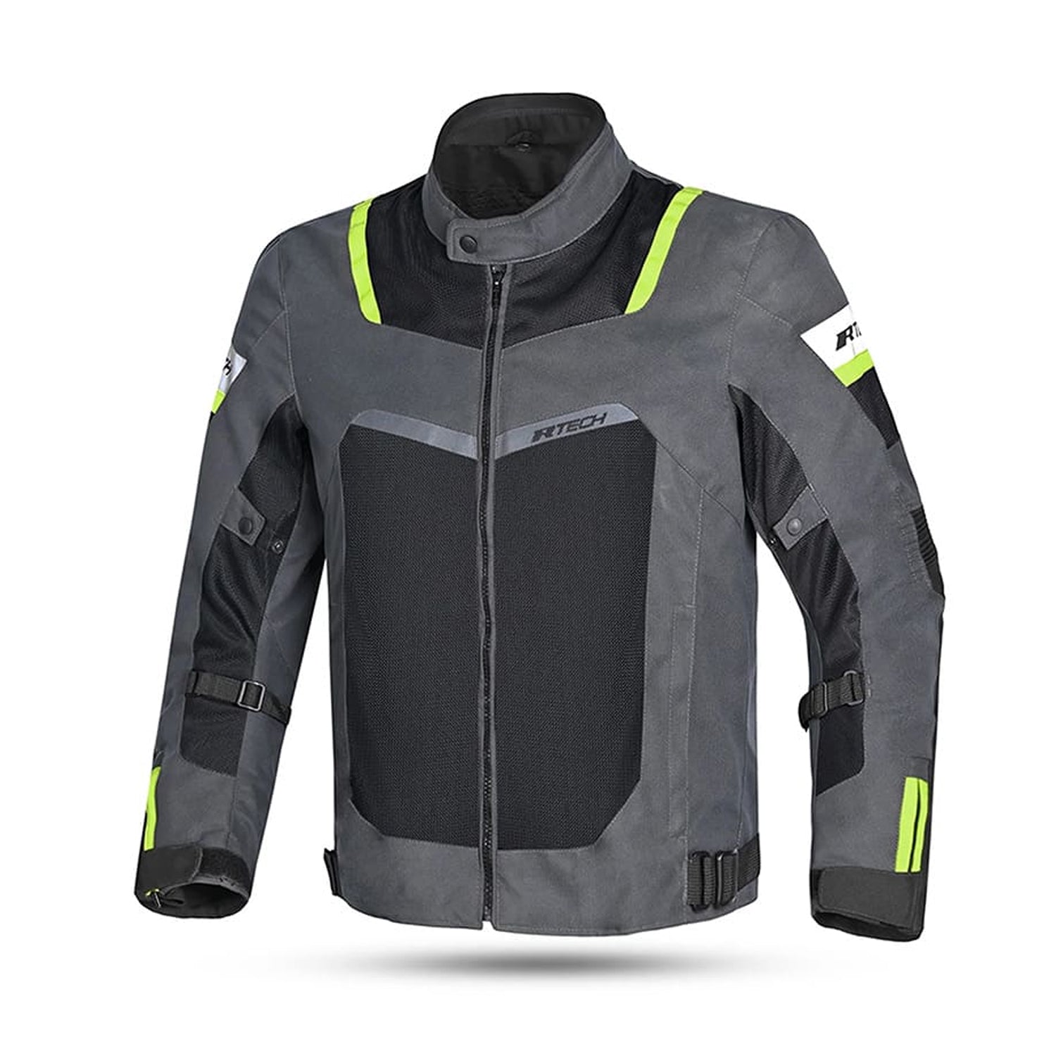 R-TECH SPIRAL MESH Casacos De Moto Textil Preto Antracite Amarelo Fluor – 1 – Maximomoto PT