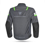 R-TECH SPIRAL MESH Casacos De Moto Textil Verde Cinza Antracite