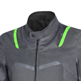 R-TECH SPIRAL MESH Moto Casacos Verde Cinza Antracite- Imagem frontal superior da Casacos