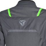 R-TECH SPIRAL MESH Moto Casacos Verde Cinza Antracite- Imagem parte superior costas Casacos