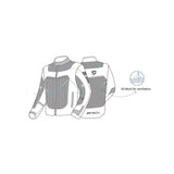 R-TECH SPIRAL MESH Moto Textil Casacos Azul Gelo Vermelho - Imagem vetorial 2 de Casacos