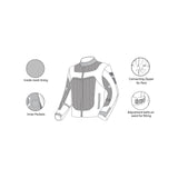 R-TECH SPIRAL MESH Moto Textil Casacos Azul Gelo Vermelho - Imagem vetorial 3 de Casacos