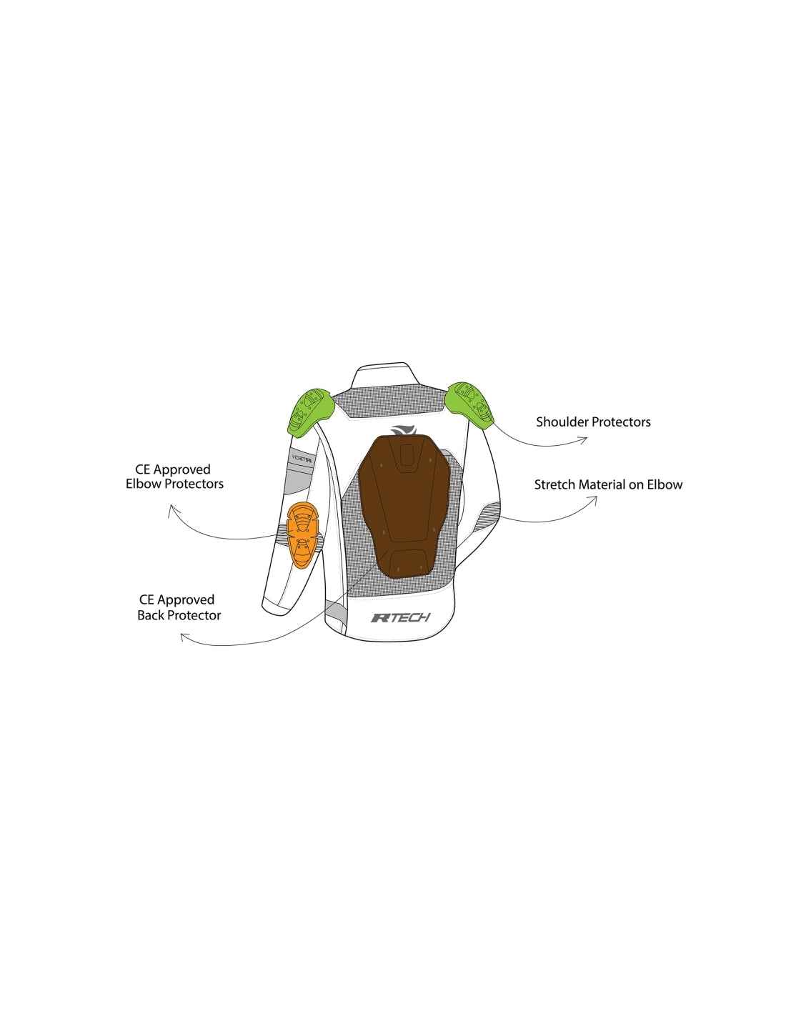 R-TECH SPIRAL MESH Moto Textil Casacos Preto Vermelho – 7 – Maximomoto PT