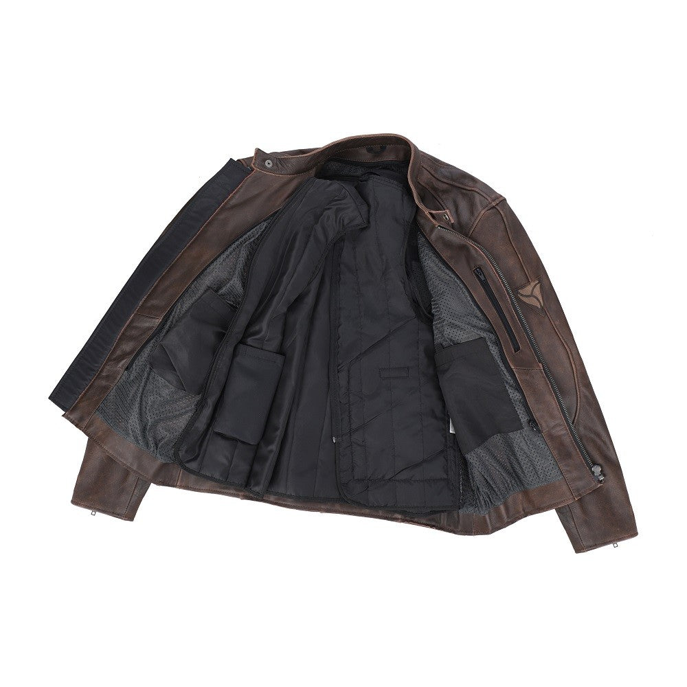 R-TECH STREET RIDER Motorcycle Leather Jackets Brown – 3 – Maximomoto PT