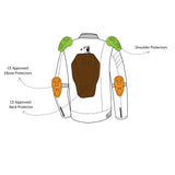 R-TECH STREET RIDER Moto Couro Casacos Marrón - Imagem vetorial 3 de Casacos