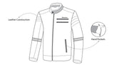 R-TECH STREET RIDER Moto Couro Casacos Marrón - Imagem vetorial 4 de Casacos