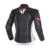 R-TECH TOM RIDER Motorcycle Ladies Jackets Black White Fuchsia