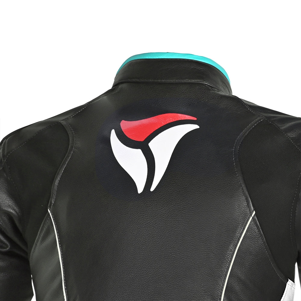 R-TECH TOM RIDER Women's Motorcycle Jackets Black White Turquoise – 5 – Maximomoto PT