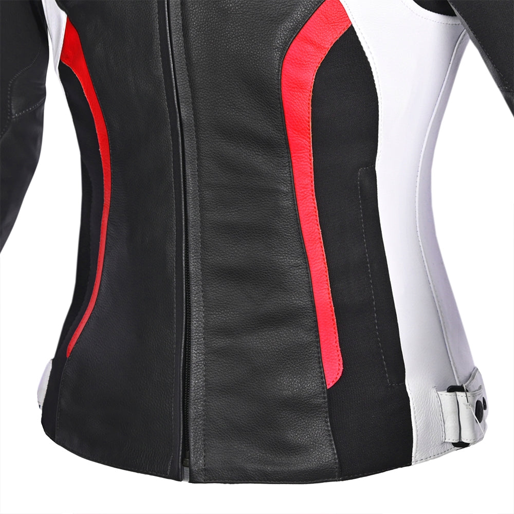 R-TECH TOM RIDER Women's Motorcycle Jackets Black White Red – 5 – Maximomoto PT