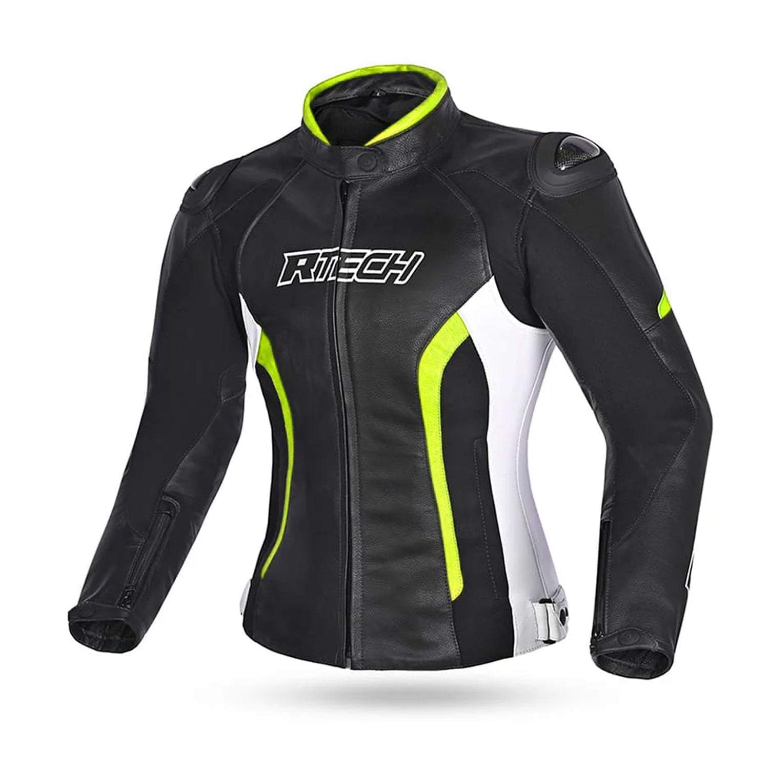 R-TECH TOM RIDER Women's Motorcycle Jackets Black Fluorescent Yellow – 1 – Maximomoto PT