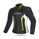 R-TECH TOM RIDER Women's Motorcycle Jackets Black Fluorescent Yellow