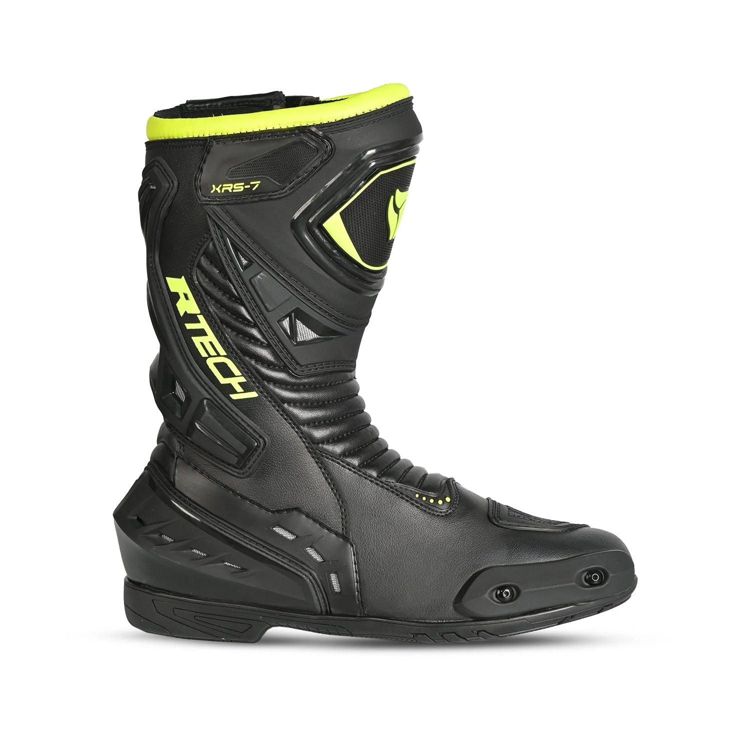 R-TECH TORNADO 2.0 Moto Couro Botas Preto Cinza Amarelo – 2 – Maximomoto PT