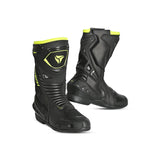 R-TECH TORNADO 2.0 Moto Couro Botas Preto Cinza Amarelo
