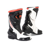 R-TECH TORNADO 2.0 WP Moto Couro Botas Preto Branco Vermelho – Maximomoto PT
