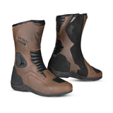 R-TECH TROJAN LUNAR Moto Couro Botas Marróm - Imagem dupla de botas