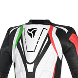 R-Tech Mono 1 Pc Defender Gp Moto Fatos Branco Preto Vermelho Verde - Imagem da parte superior das costas do terno