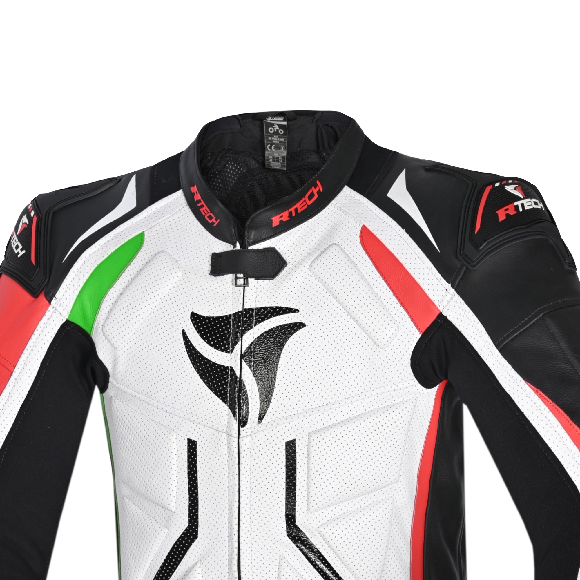 R-Tech Mono 1 Pc Defender GP Motorcycle Suits White Black Red Green – 3 – Maximomoto PT