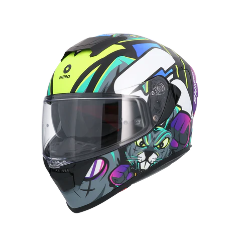 SHIRO CASCO RAPTOR CRAZY RABBIT MULTICOLOR MATE
