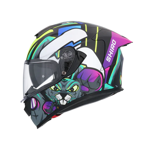SHIRO CASCO RAPTOR CRAZY RABBIT MULTICOLOR MATE