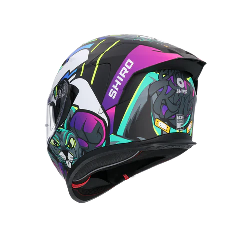 SHIRO CASCO RAPTOR CRAZY RABBIT MULTICOLOR MATE