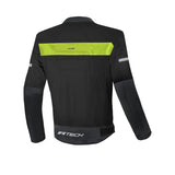 R-TECH SUPER LIGHT CHAQUETA DE MOTO NEGRO AMARILLO FLOU