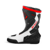 R-TECH TORNADO 2.0 WP Botas De Moto Couro Preto Branco Vermelho