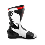 R-TECH TORNADO 2.0 WP Botas De Moto Couro Preto Branco Vermelho