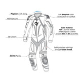 R-TECH RISING STAR 1 PC Moto Fatos Branco Preto - imagem vetorial de terno 1