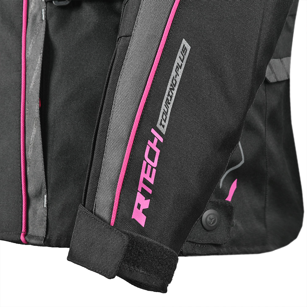R-TECH KNIGHT RIDER Motorcycle Ladies Long Coats Fuchsia Black – 10 – Maximomoto PT