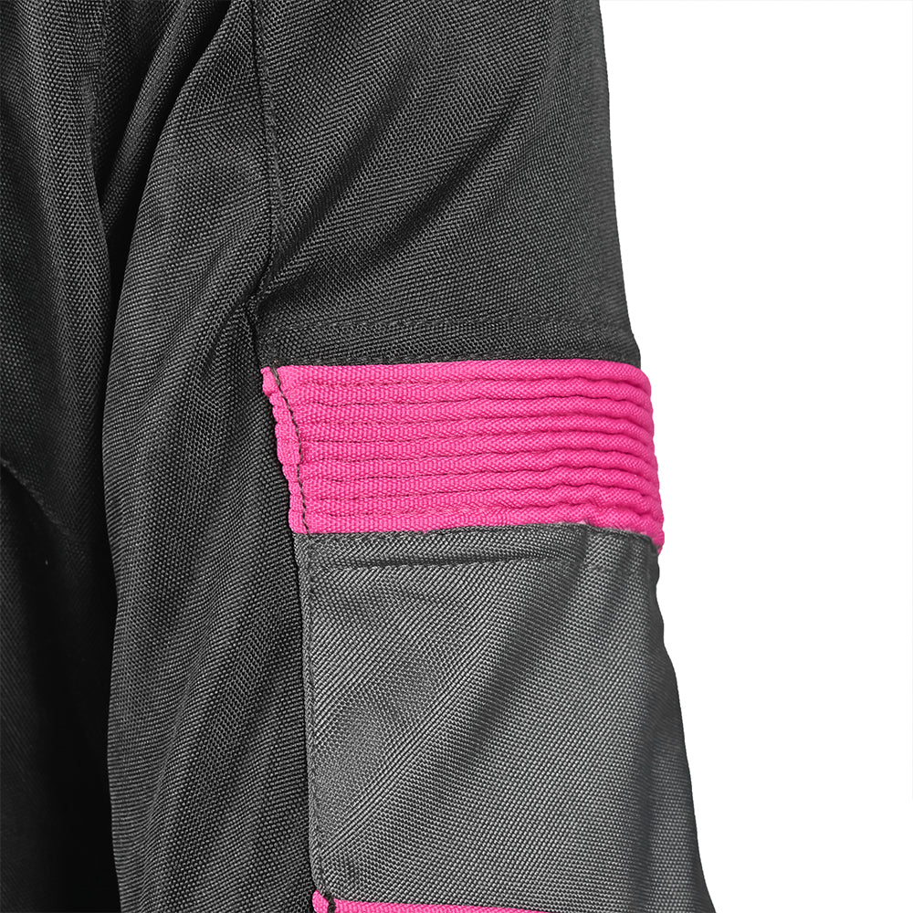 R-TECH KNIGHT RIDER Motorcycle Ladies Long Coats Fuchsia Black – 5 – Maximomoto PT