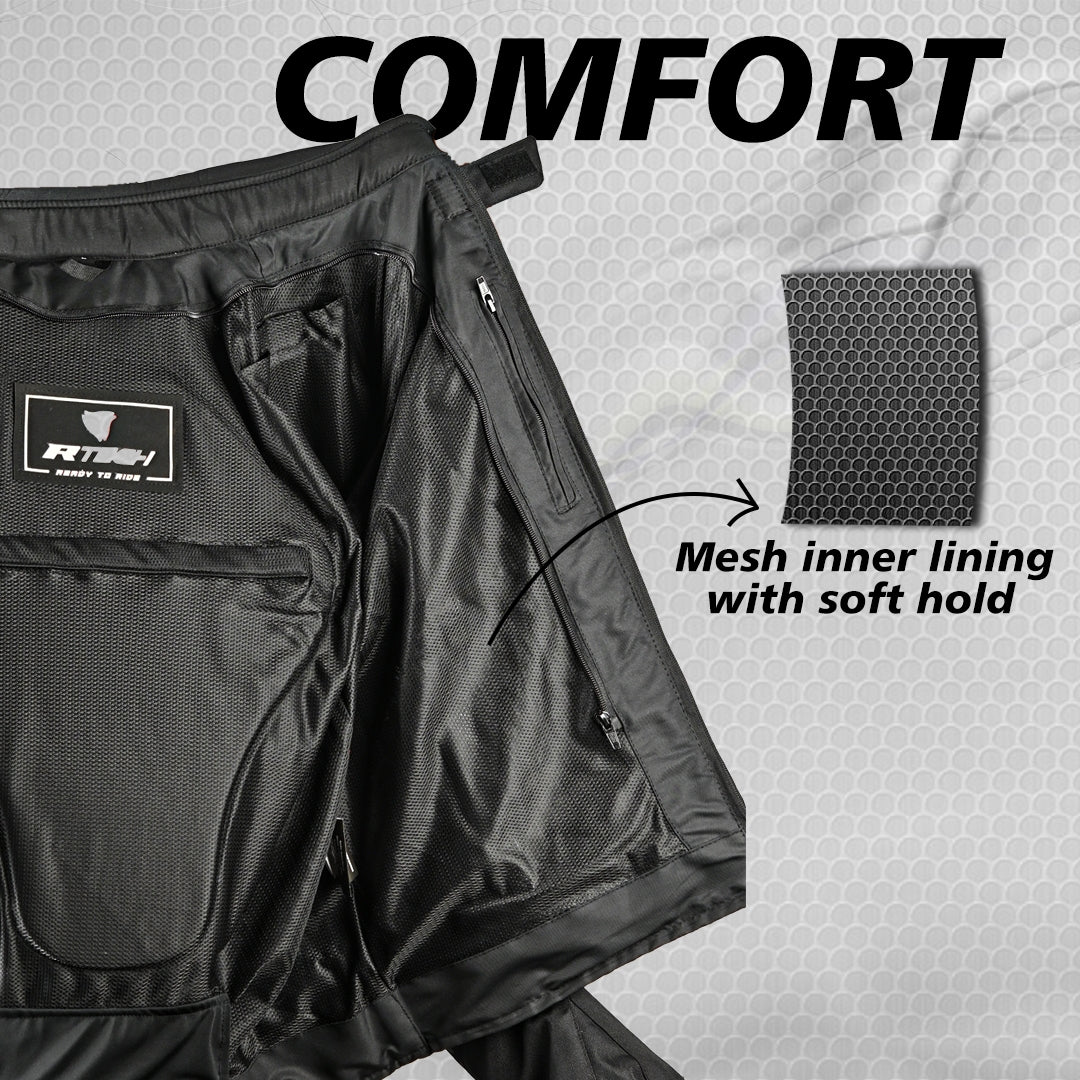 R-TECH MARSHAL Men's Motorcycle Textile Jackets Black Gray – 14 – Maximomoto PT