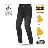 BELA RIO Slim Fit Jeans Moto Homem Calcas Preto 32L Inseam