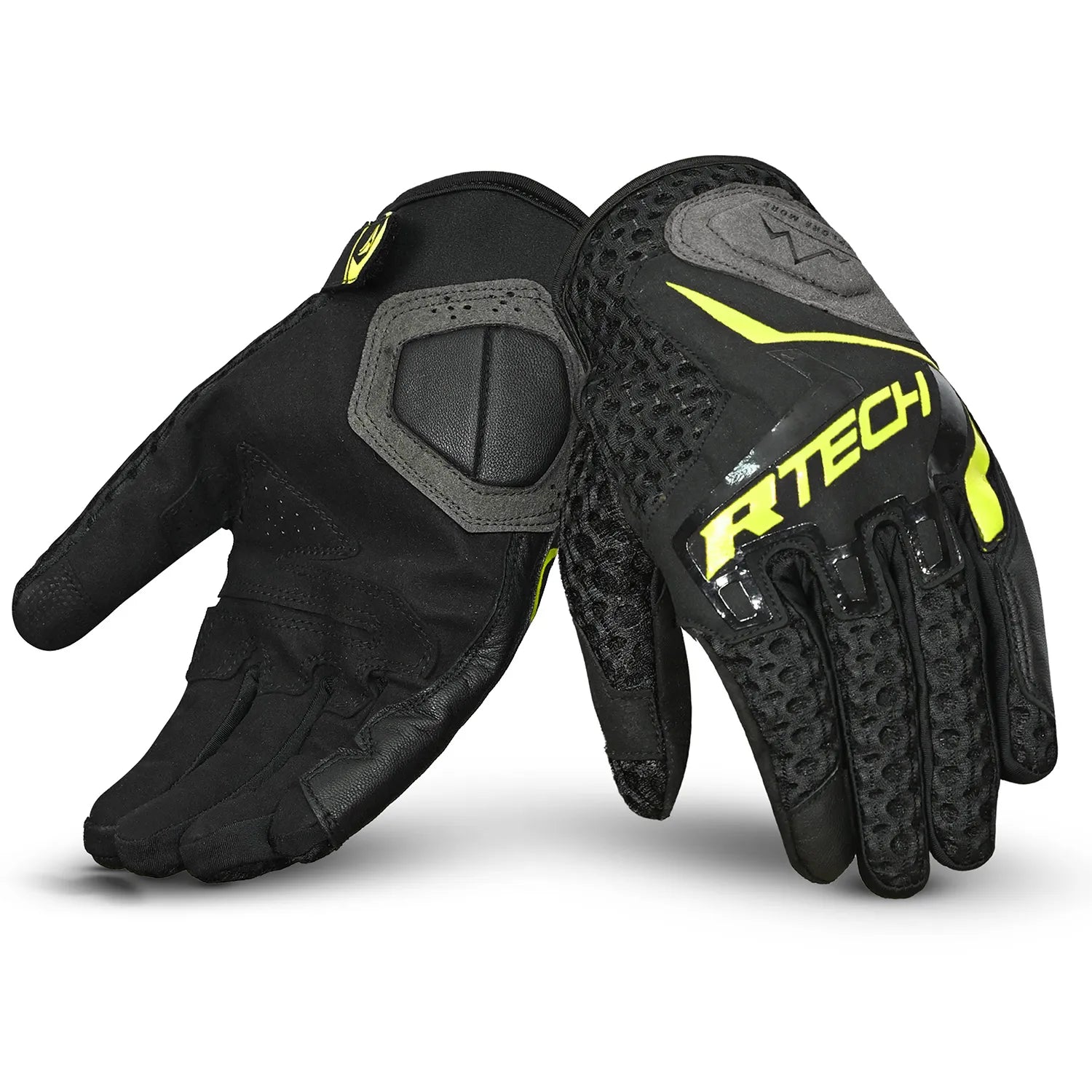 R-TECH RIDE PRO Luvas De Moto Preto Amarelo – 1 – Maximomoto PT