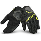 R-TECH RIDE PRO Luvas De Moto Preto Amarelo