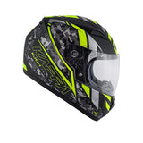 Kappa KJ04 Junior DESPORTOS TURNÊ ROSTO COMPLETO Capacete Preto Amarelo