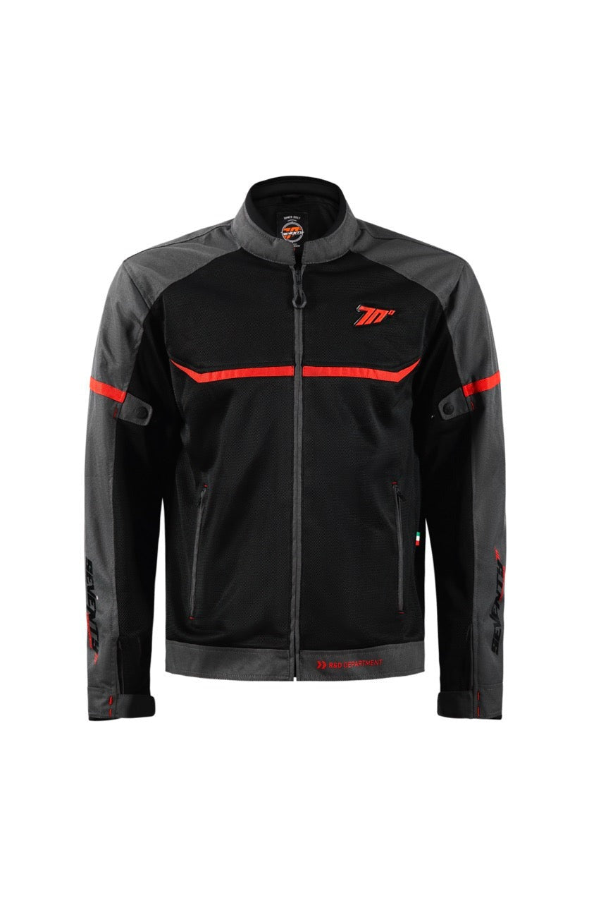 SEVENTY SD-JR30.1 MOJAVE Moto Homem Casacos Preto Vermelho Cinza – 1 – Maximomoto PT