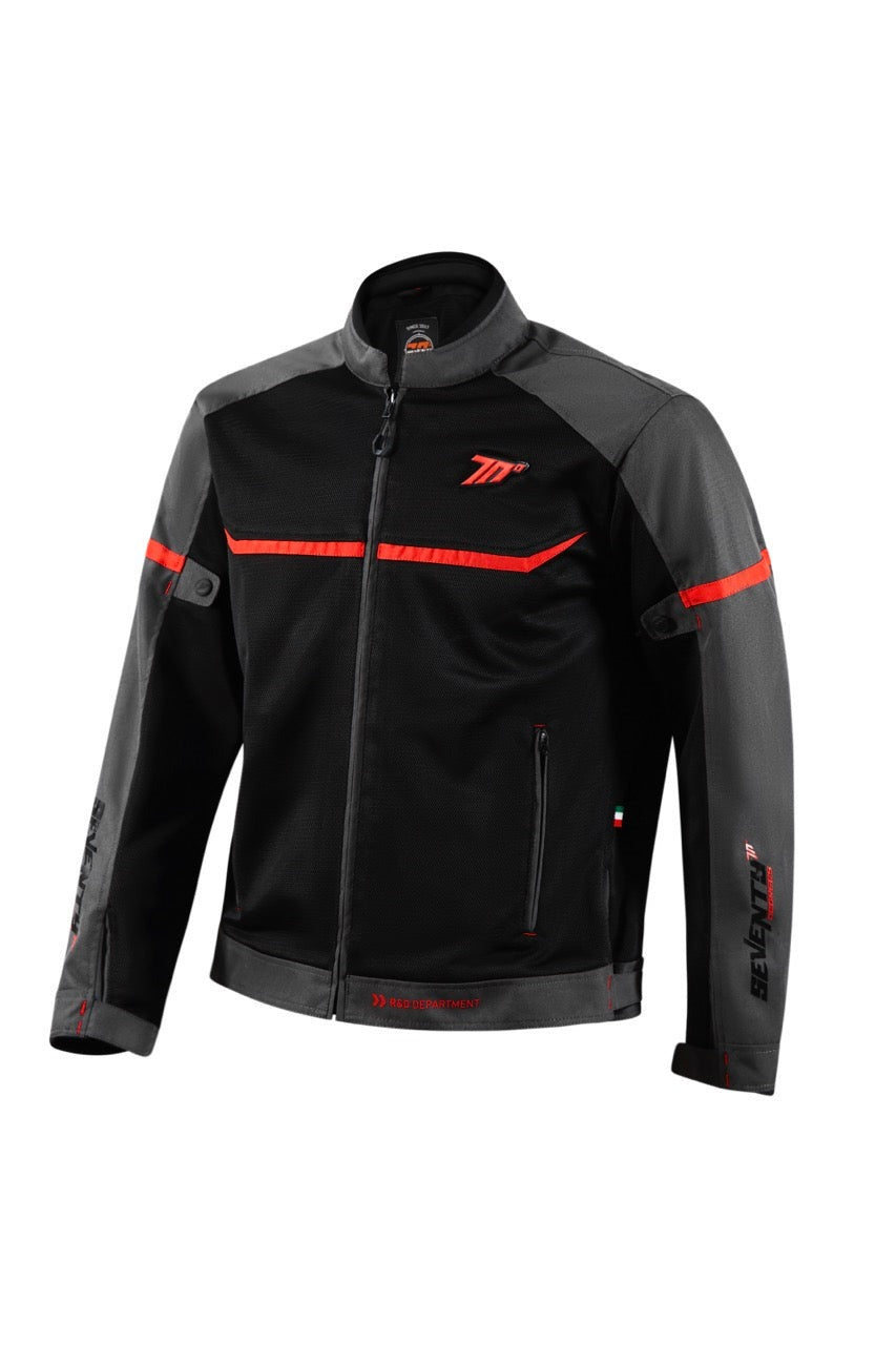 SEVENTY SD-JR30.1 MOJAVE Moto Homem Casacos Preto Vermelho Cinza – 3 – Maximomoto PT
