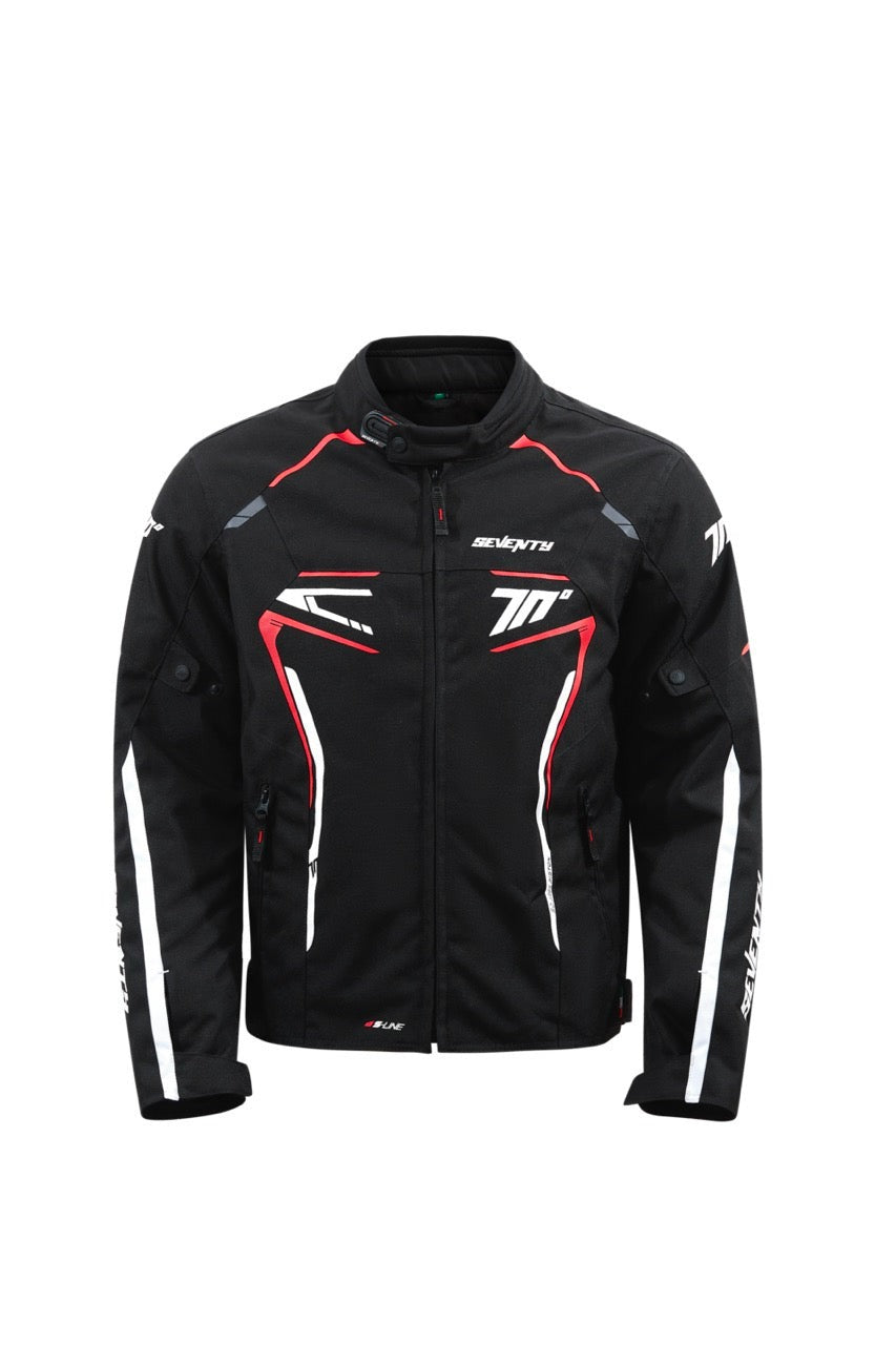 SEVENTY SD-JR65 PISTON Motorcycle Men's Jackets Black Red – 1 – Maximomoto PT