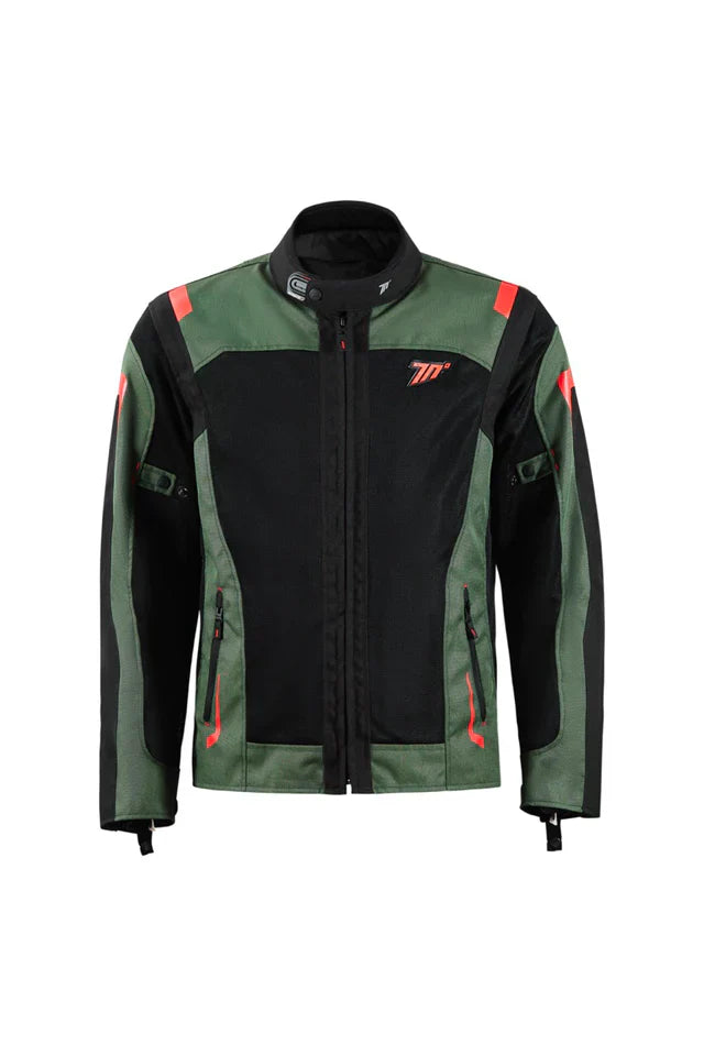 SEVENTY SD-JT66 Men's Motorcycle Jackets Black Green Red – 2 – Maximomoto PT
