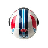Kappa KV 37R Estilo JATO MOTOCICLETA CAPACETE Branco Brilhante Azul Vermelho
