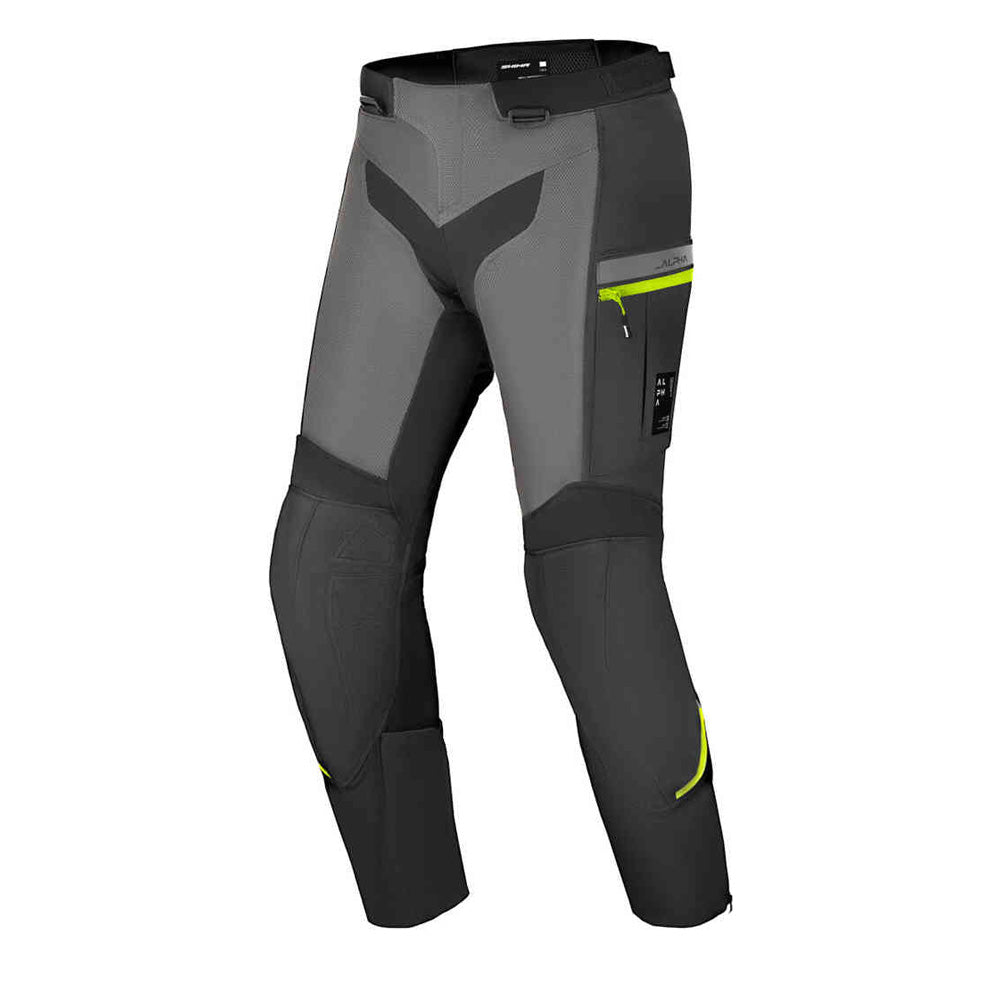 Shima Alpha Men's Pantalón Touring Black/Gris/Yellow – 1 – Maximomoto PT