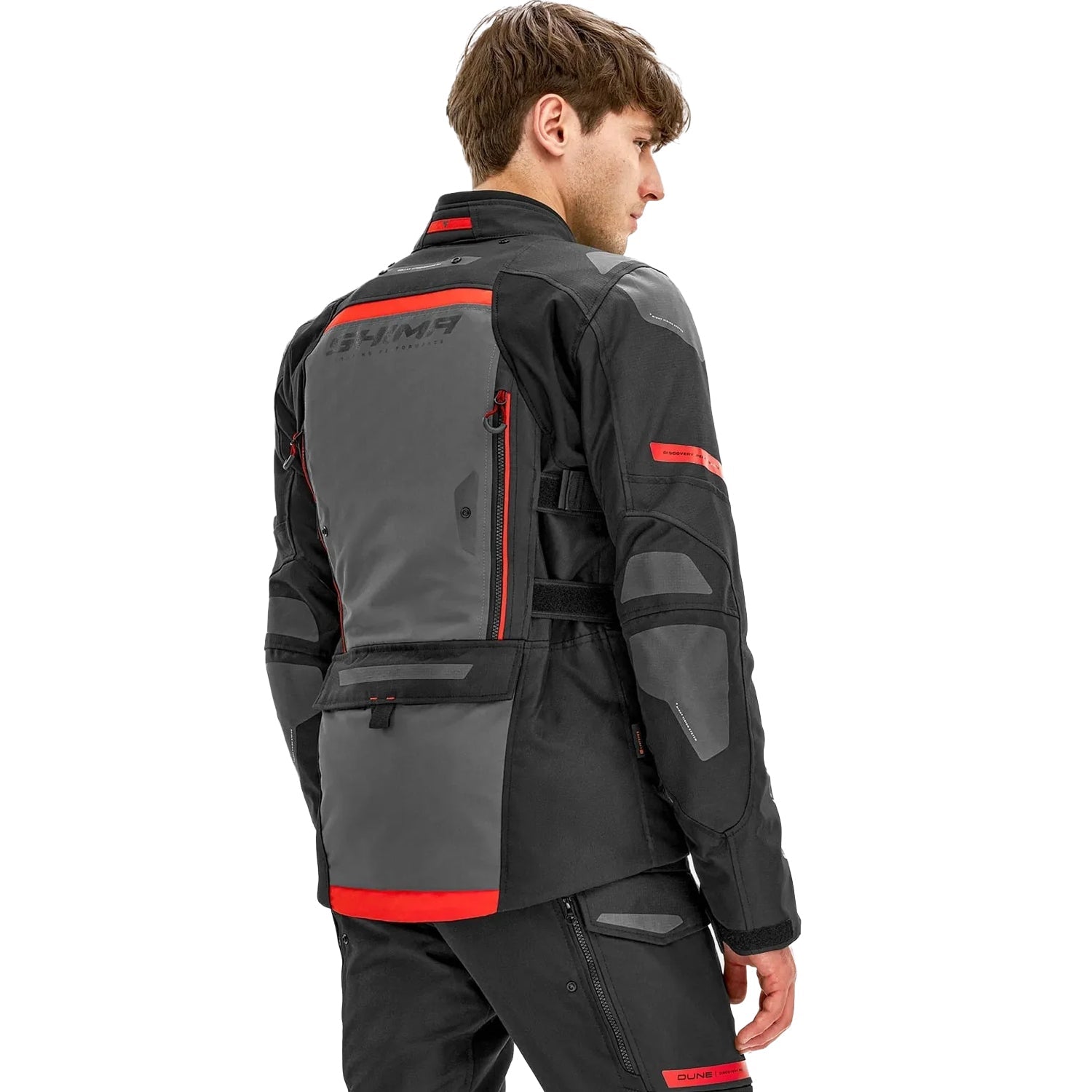 SHIMA DUNE CHAQUETA TEXTIL DE MOTOCICLETA HOMBRE NEGRO ROJO – 6 – Maximomoto PT