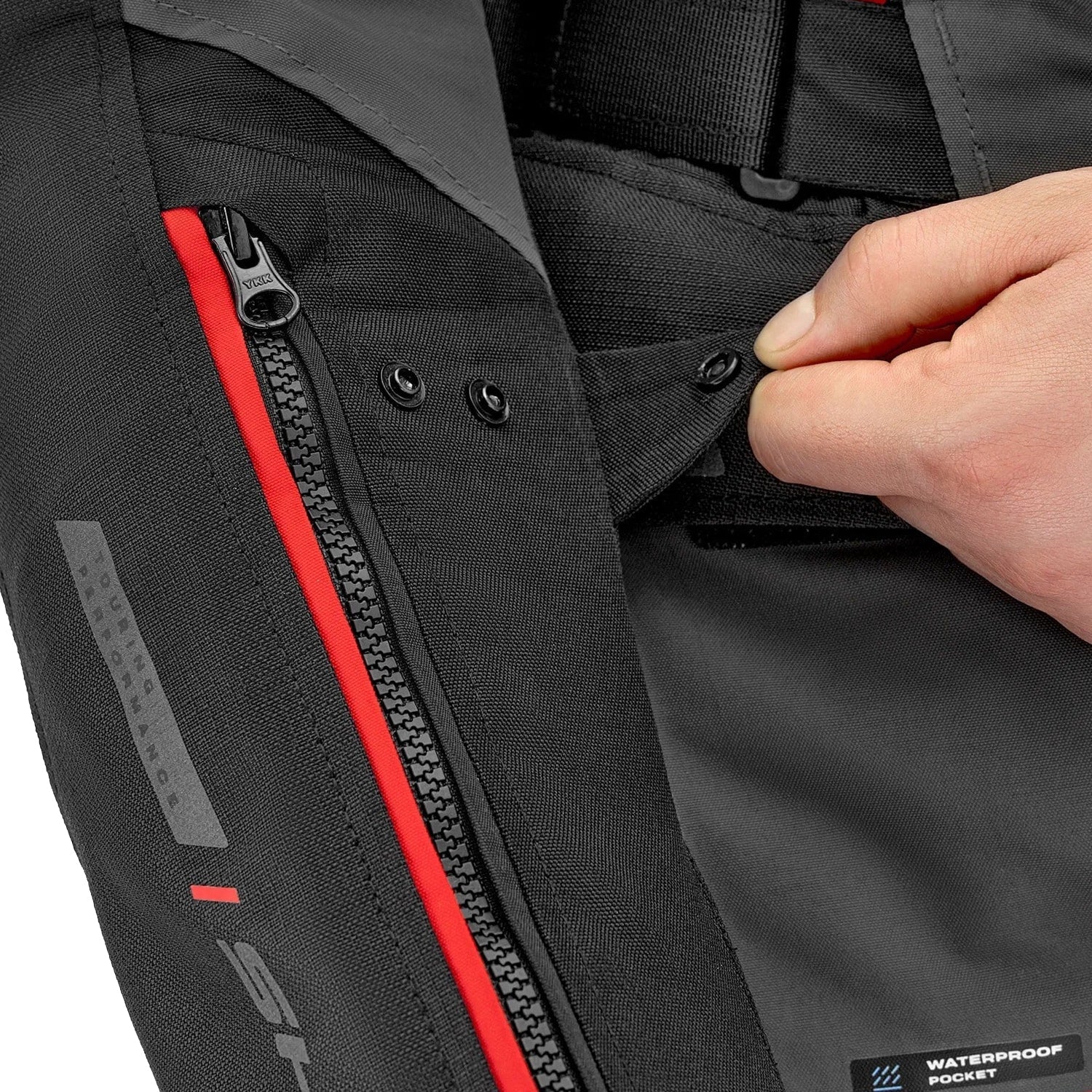 SHIMA DUNE CHAQUETA TEXTIL DE MOTOCICLETA HOMBRE NEGRO ROJO – 7 – Maximomoto PT