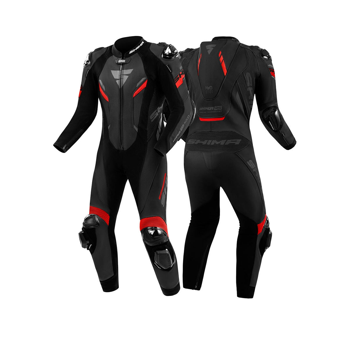 SHIMA MONO HYPER RS 1PC Moto Fatos Preto Vermelho