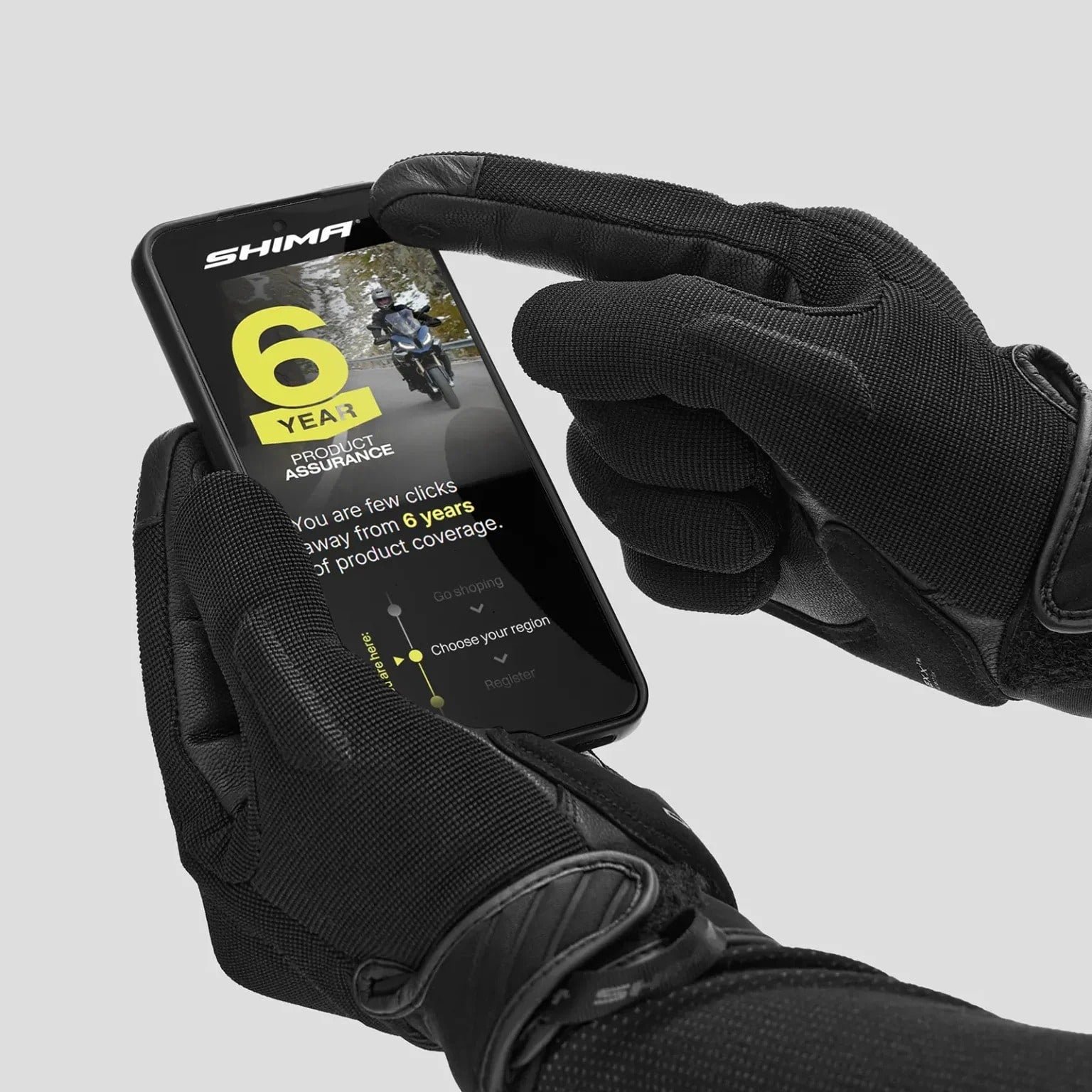 SHIMA SONIC GUANTES DE MOTO HOMBRE NEGRO – 7 – Maximomoto PT